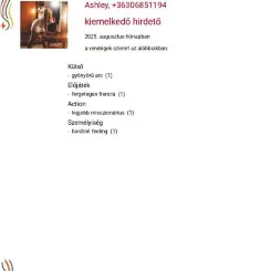 Ashley, Szexpartner IX. kerület, 29 év nő IX. kerület Budapest Magyarország, <p style='color:RED; font-weight:bold;'>Szabin van:  2025-09-22-ig!</p>