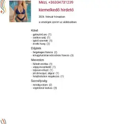 Mézi, Masszázs XIV. kerület, 32 év nő XIV. kerület Budapest Magyarország, +36304731239